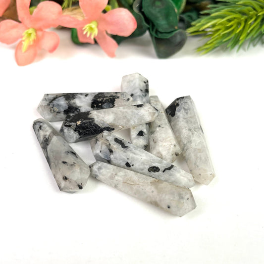 Rainbow Moonstone Crystal Tower Double terminated Point - Healing Crystal for Energy, Meditation, and Balance