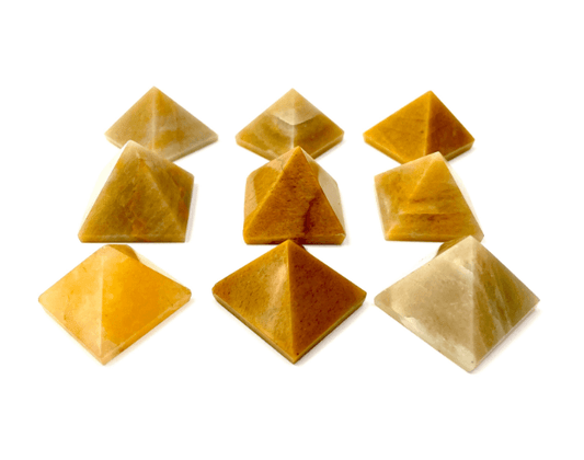 Yellow Aventurine Crystal Pyramid, Yellow Aventurine Healing Pyramid, Yellow Aventurine Crystal Pyramid for Crystal Grid - Healing Crystal for Energy, Meditation, and Balance