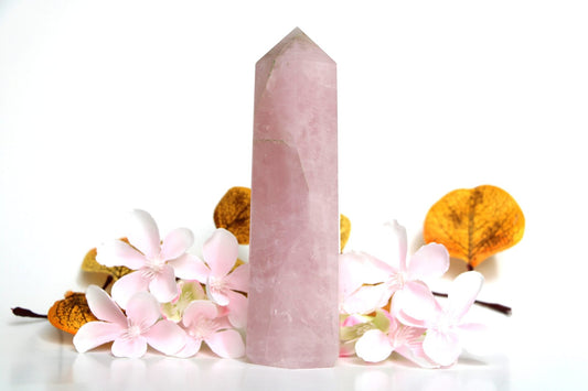 Rose Quartz Crystal Tower Obelisk Large - Healing Crystal for Energy, Meditation, and Balance