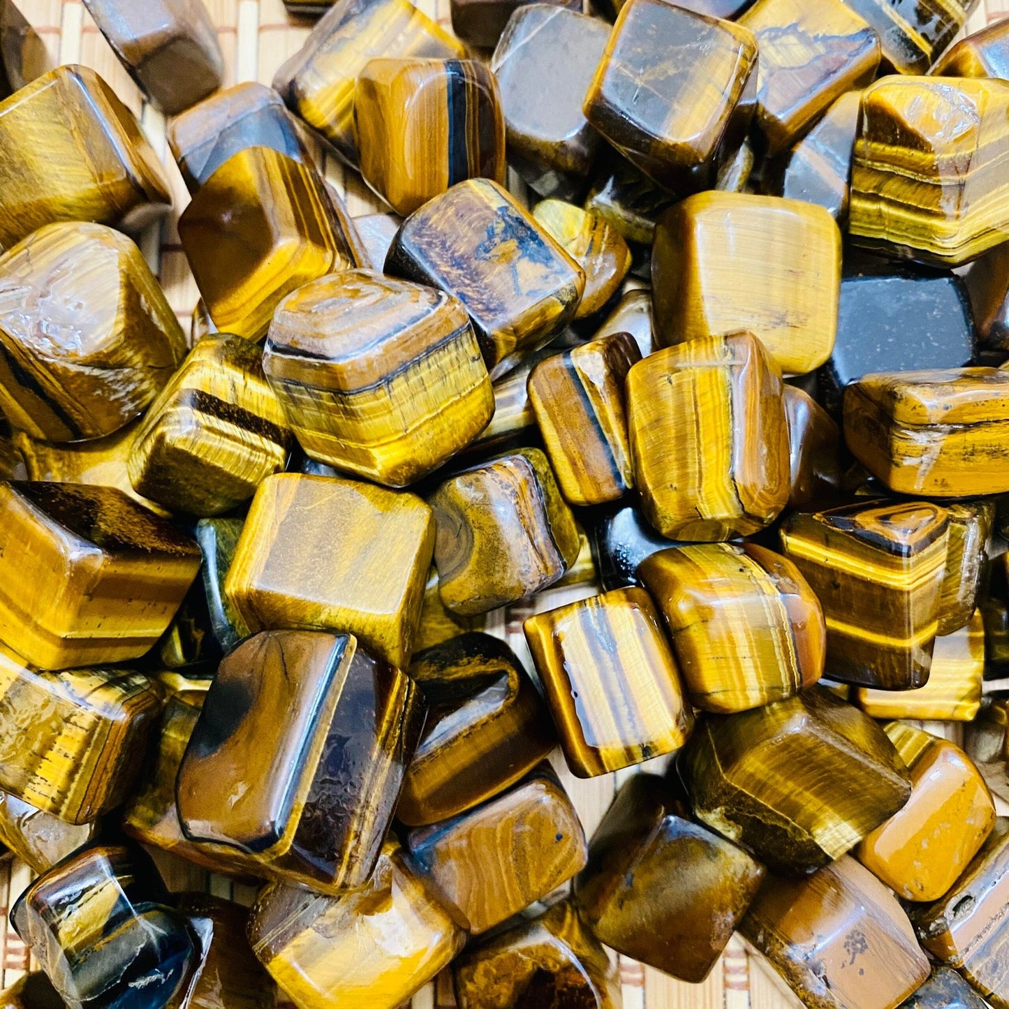 Tigers Eye Tumbled Stone - Healing Crystal for Energy, Meditation, and Balance