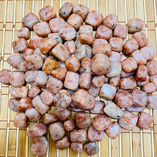 Sunstone Tumbled  polished natural crystal 1 LB bag - Healing Crystal for Energy, Meditation, and Balance
