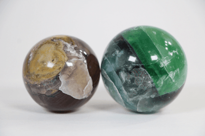 Green Fluorite Crystal Sphere, Green Fluorite Crystal Ball – Grounding & Healing Crystal | Natural Energy Stone - Healing Crystal for Energy, Meditation, and Balance