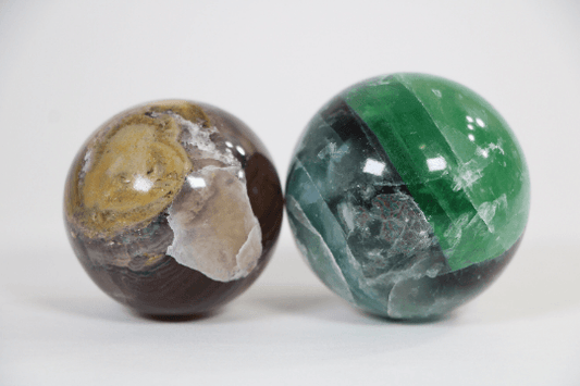 Green Fluorite Crystal Sphere, Green Fluorite Crystal Ball – Grounding & Healing Crystal | Natural Energy Stone - Healing Crystal for Energy, Meditation, and Balance
