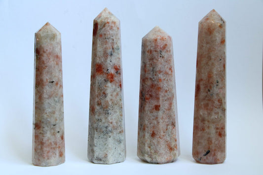 Sunstone Crystal Tower, Healing crystal wands - Healing Crystal for Energy, Meditation, and Balance