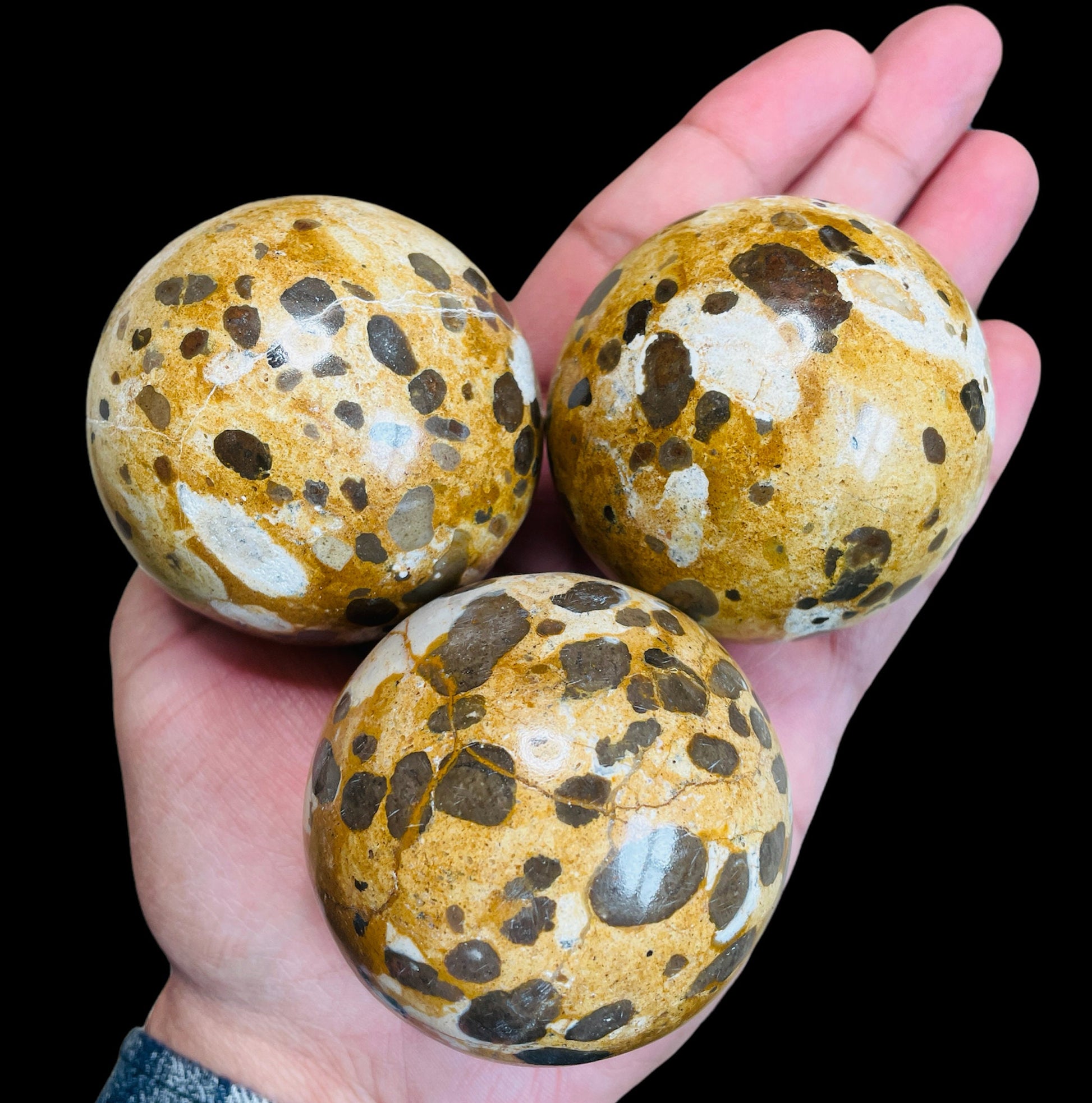 Leopard Skin Jasper Crystal Ball 56-57mm - Healing Crystal for Energy, Meditation, and Balance