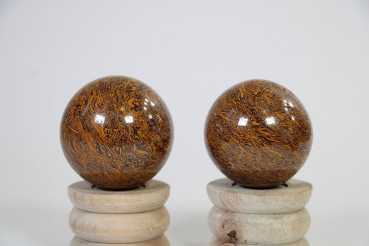 Mariam Jasper Crystal Sphere, Calligraphy Stone, Elephant Skin Jasper Crystal Ball - Healing Crystal for Energy, Meditation, and Balance