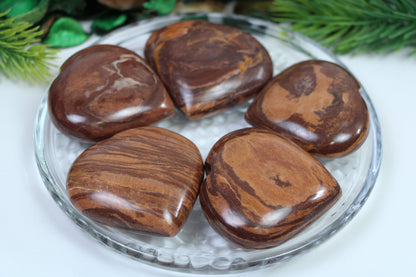Brown Jasper Crystal Heart, Brown Jasper Gemstone Hearts, Heart Shaped Healing Stones, Home decor crystal - Healing Crystal for Energy, Meditation, and Balance