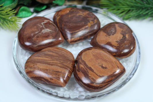 Brown Jasper Crystal Heart, Brown Jasper Gemstone Hearts, Heart Shaped Healing Stones, Home decor crystal - Healing Crystal for Energy, Meditation, and Balance