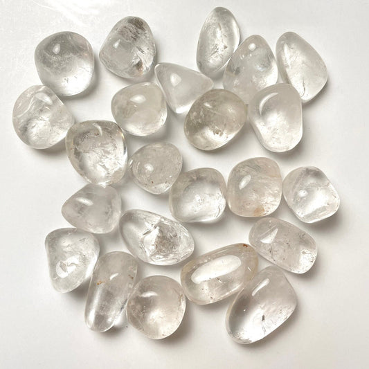 Tumbled Crystal Clear Quartz Polished Stone Healing Crystals High Grade 5 pieces - Healing Crystal for Energy, Meditation, and Balance