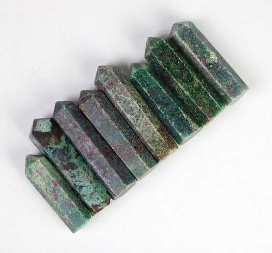 Ruby Zoisite Crystal Tower Point, Ruby Zoisite Healing crystal tower, Ruby Zoisite terminated crystal single points - Healing Crystal for Energy, Meditation, and Balance