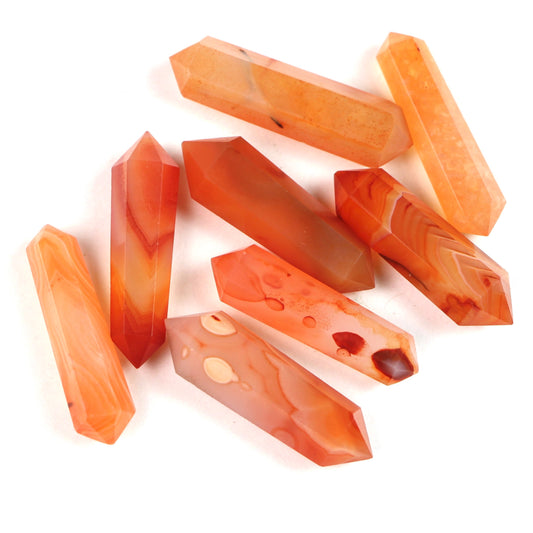 Carnelian Crystal Tower Double terminated Point, Carnelian Double points crystal, CarnelianHealing crystal tower, terminated crystal points - Healing Crystal for Energy, Meditation, and Balance