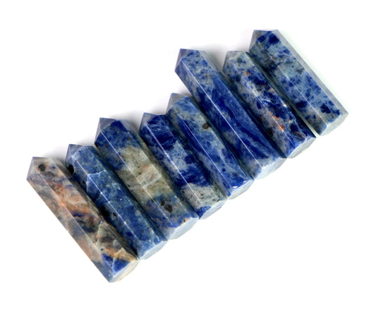 Sodalite Crystal Tower Point, Sodalite Healing crystal tower, Sodalite terminated crystal single points - Healing Crystal for Energy, Meditation, and Balance