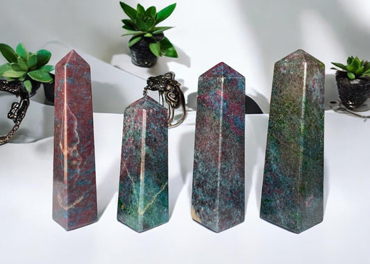 Ruby Kyanite Large Size Tower | Healing Crystal Wand | 4 Faceted Ruby Pyramid Tower - Healing Crystal for Energy, Meditation, and Balance