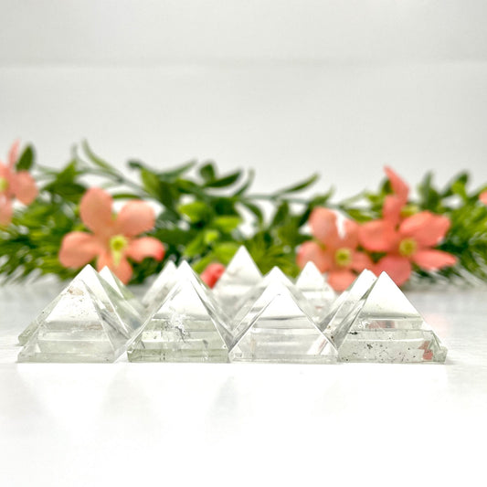 Clear Quartz Crystal Pyramid High Quality – Grounding & Healing Crystal | Natural Energy Stone - Healing Crystal for Energy, Meditation, and Balance
