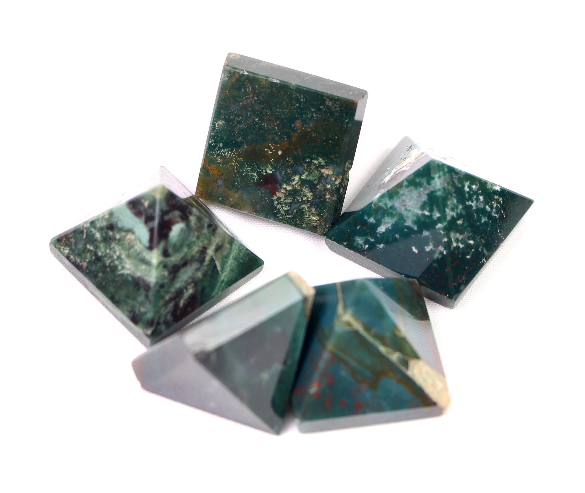 Bloodstone Crystal Pyramid, Bloodstone Healing Pyramid, Crystal Pyramid for Crystal Grid - Healing Crystal for Energy, Meditation, and Balance