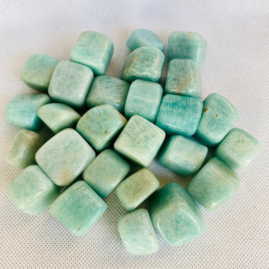 Amazonite Tumbled Stone Bag- Wholesale - Polished Gemstone Healing Crystals High Quality - Healing Crystal for Energy, Meditation, and Balance