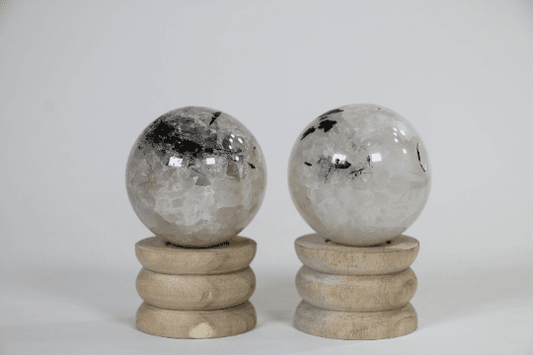 Rutile Quartz Crystal Sphere – Grounding & Healing Crystal | Natural Energy Stone - Healing Crystal for Energy, Meditation, and Balance