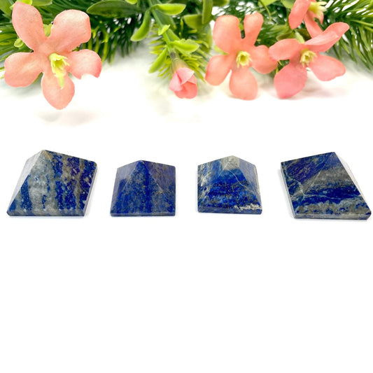Lapis Lazuli Crystal Pyramid – Grounding & Healing Crystal | Natural Energy Stone - Healing Crystal for Energy, Meditation, and Balance