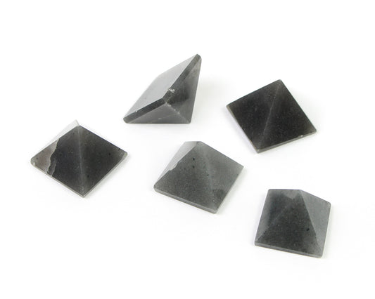 Grey Agate Crystal Pyramid, Gray Agate Healing Pyramid, Crystal Pyramid for Crystal Grid - Healing Crystal for Energy, Meditation, and Balance