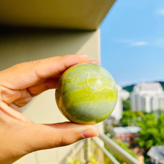 Serpentine Spheres Agate Balls 55-60mm | Healing Crystal - Healing Crystal for Energy, Meditation, and Balance