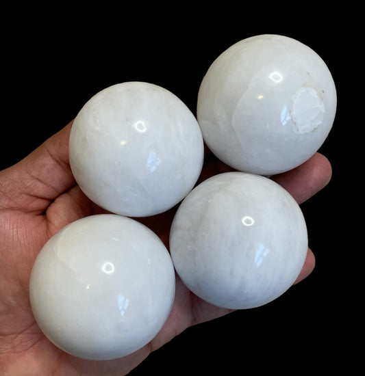 White Quartz Crystal Ball 50mm - Healing Crystal for Energy, Meditation, and Balance