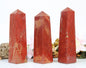 Red Jasper Crystal Towers Four Sided Obelisk High Quality Tower Healing Crystal Wand, 4 faceted Pyramid Tower - Healing Crystal for Energy, Meditation, and Balance