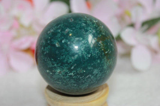 Moss Agate Crystal Ball 57mm - Healing Crystal for Energy, Meditation, and Balance