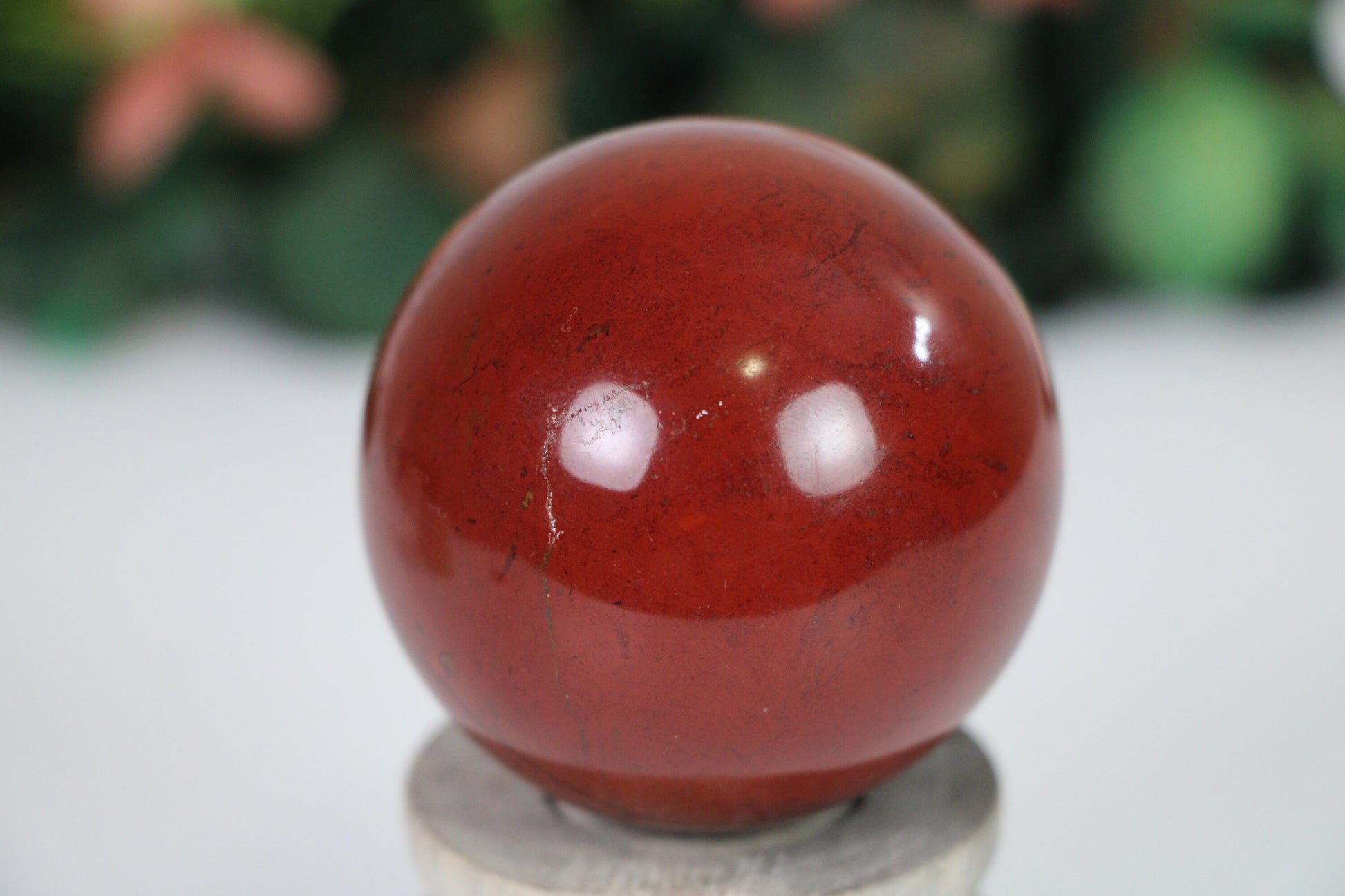 Red Jasper Crystal Sphere, Red Jasper Crystal Ball - Healing Crystal for Energy, Meditation, and Balance