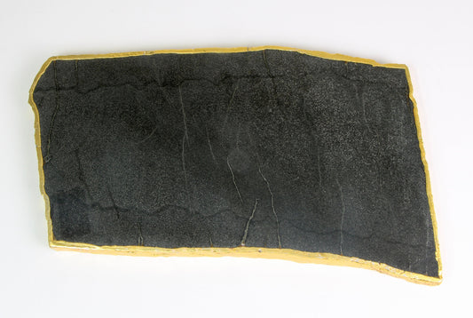 Natural Black Agate Coaster Extra Large Size, Crystal Platter Coaster, Natural Shape Coaster - Healing Crystal for Energy, Meditation, and Balance