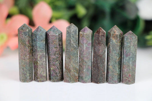 Ruby Kyanite Crystal Tower Point, Ruby Kyanite Healing crystal tower, Ruby Kyanite terminated crystal points - Healing Crystal for Energy, Meditation, and Balance