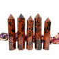 Mahogany Obsidian Crystal Tower Agate Obsidian Obelisk Polished Mahogany Obsidian 4.5 inch size - Healing Crystal for Energy, Meditation, and Balance